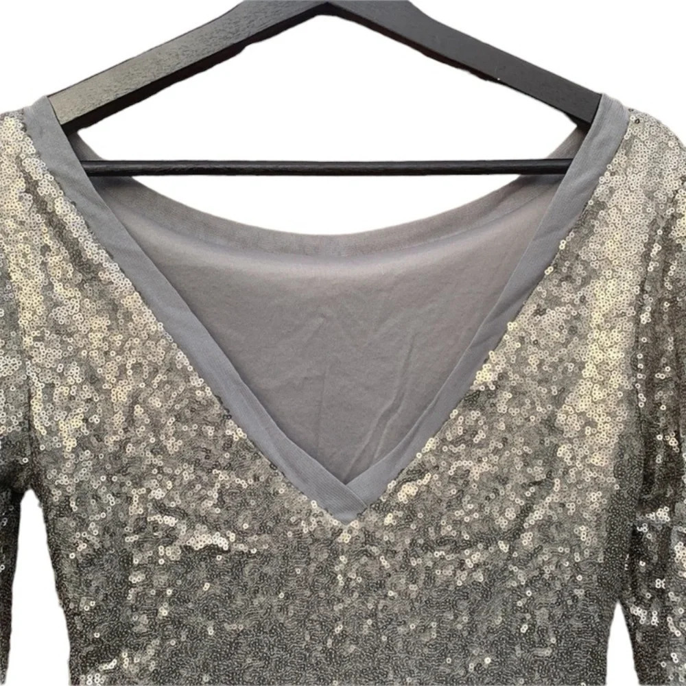 Hyfve Hyfve Hyfve women's medium sequins silver dress - Picture 6 of 6